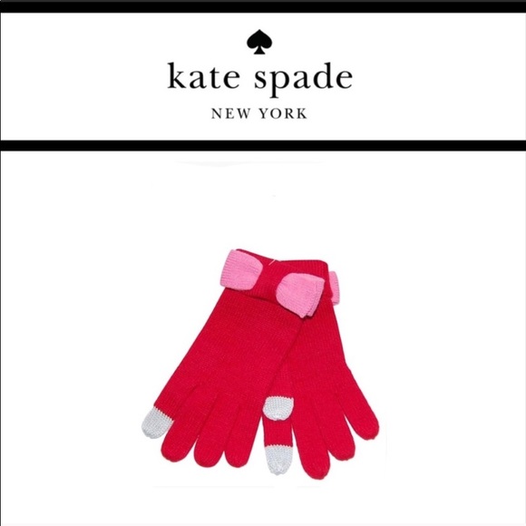 Kate Spade Colorblock Bow Tech Gloves
